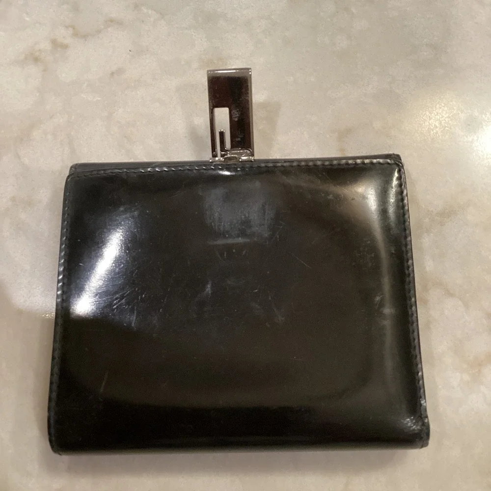 Gucci Black Leather Wallet‎ Coin Purse Card Holder Small